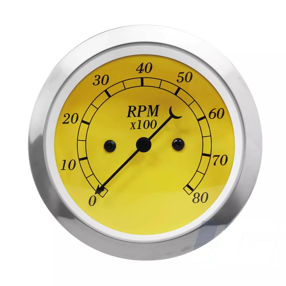 Yellow Face Black Needle - Tachometer For Vintage Car